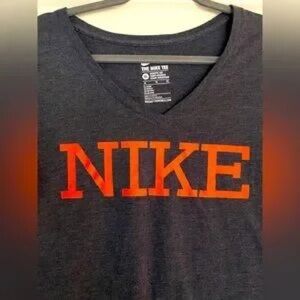 Nike Dark Gray Tee with Orange Logo
